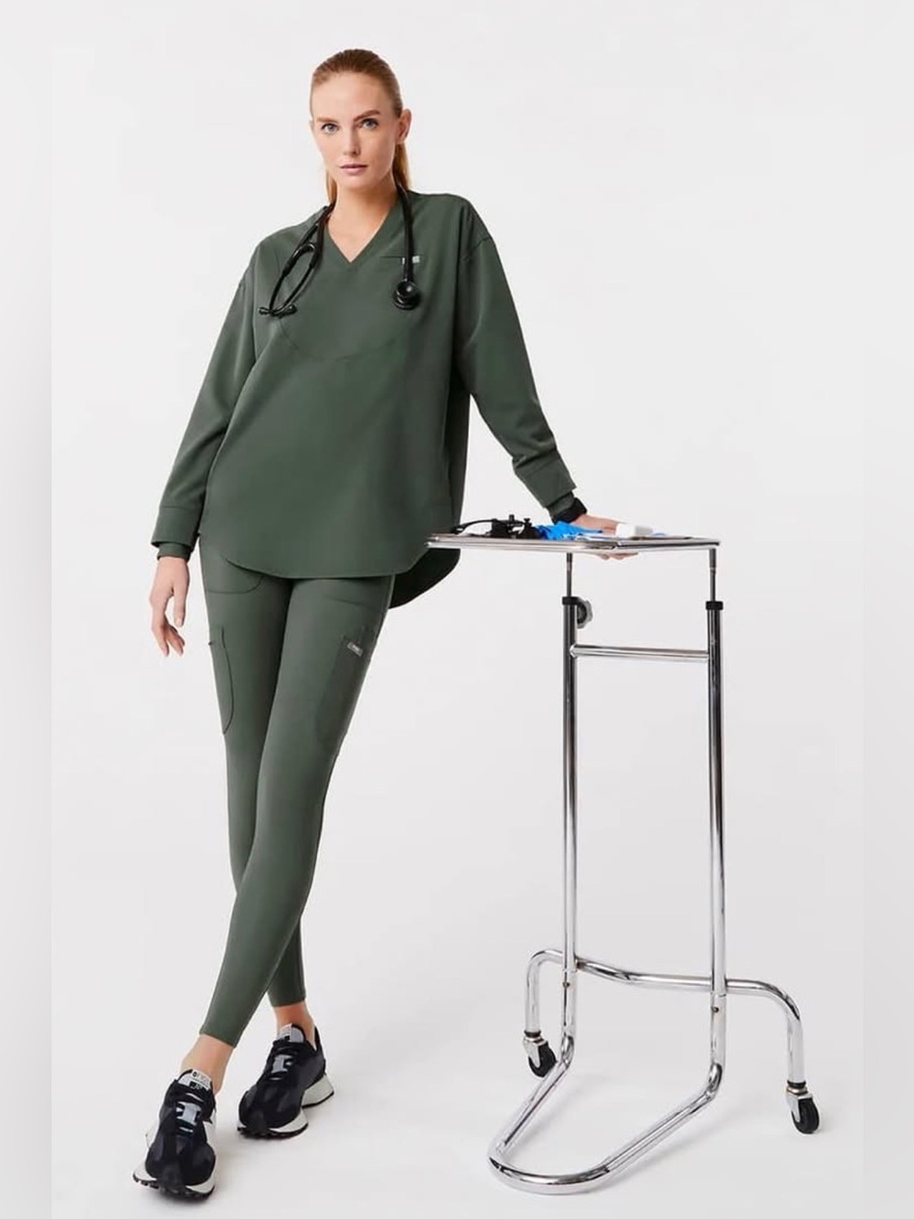 Figs Moss scrub leggings and tunic set